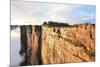 Sheer Cliffs of Mount Roraima - Landscape with Clouds Background-zanskar-Mounted Photographic Print