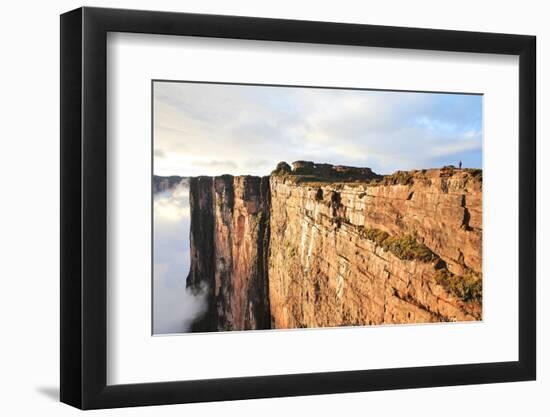 Sheer Cliffs of Mount Roraima - Landscape with Clouds Background-zanskar-Framed Photographic Print