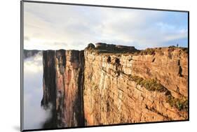 Sheer Cliffs of Mount Roraima - Landscape with Clouds Background-zanskar-Mounted Photographic Print