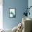 Sheer Teal II-null-Framed Stretched Canvas displayed on a wall