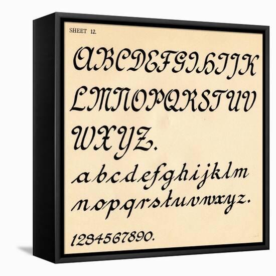 Sheet 12, from a portfolio of alphabets, 1929-Unknown-Framed Stretched Canvas