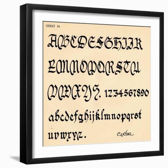 Sheet 14, from a portfolio of alphabets, 1929-Unknown-Framed Giclee Print