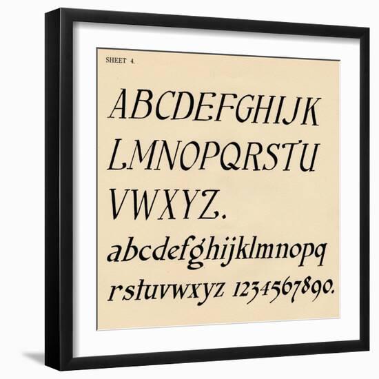 Sheet 4, from a portfolio of alphabets, 1929-Unknown-Framed Giclee Print