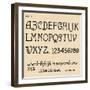 Sheet 6, from a portfolio of alphabets, 1929-Unknown-Framed Giclee Print