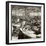 Sheet Metal Workers at a Aeroplane Factory, World War I, 1914-1918-null-Framed Premium Photographic Print