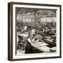Sheet Metal Workers at a Aeroplane Factory, World War I, 1914-1918-null-Framed Photographic Print