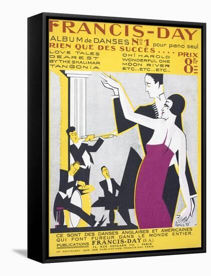 Sheet Music Album of American Dance Music-null-Framed Stretched Canvas