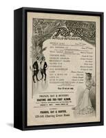 Sheet Music Back Cover, Francis, Day and Hunter-null-Framed Stretched Canvas