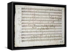 Sheet Music by Mozart: Six Contre Danses-null-Framed Stretched Canvas