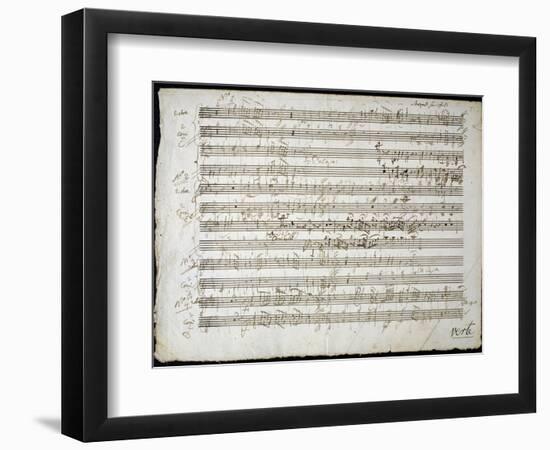 Sheet Music by Mozart: Six Contre Danses-null-Framed Giclee Print