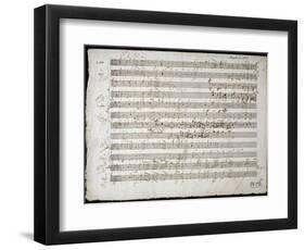 Sheet Music by Mozart: Six Contre Danses-null-Framed Giclee Print