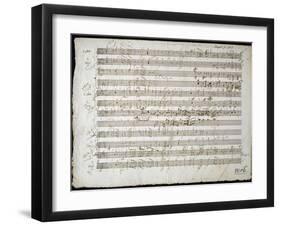 Sheet Music by Mozart: Six Contre Danses-null-Framed Giclee Print