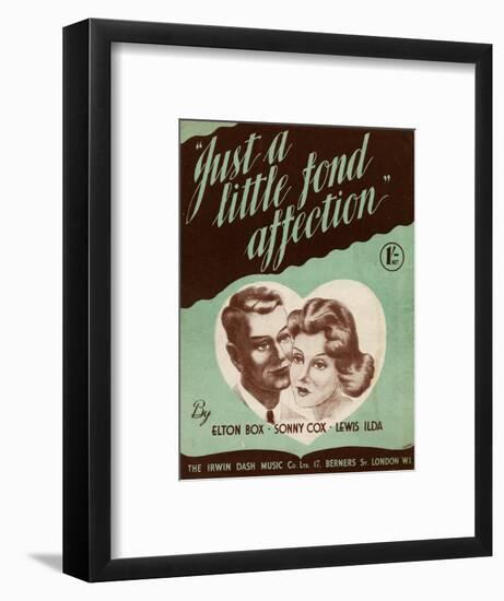 Sheet Music Cover, Just a Little Fond Affection-null-Framed Art Print