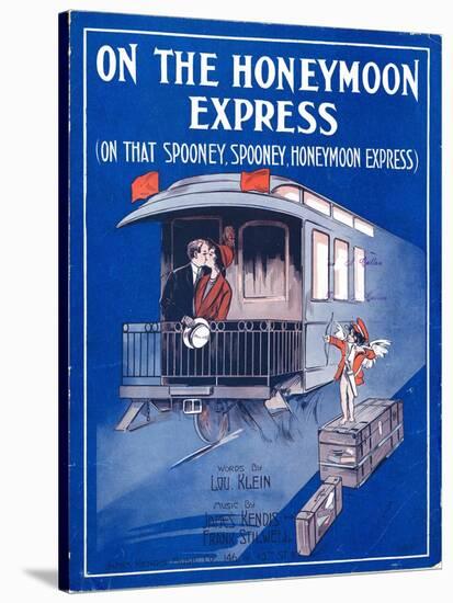 Sheet Music Cover: “On the Honeymoon Express” Music by J. Kendis and F. Sti-null-Stretched Canvas