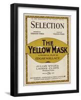 Sheet Music Cover, Selection from the Yellow Mask-null-Framed Art Print