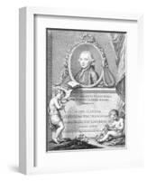 Sheet Music Cover with a Portrait of Felice Giardini, Engraved by Francesco Bartolozzi-Giovanni Battista Cipriani-Framed Giclee Print