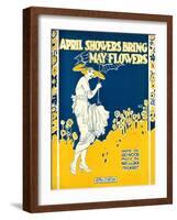 Sheet Music Covers: “April Showers Bring May Flowers” Music by N. and J. Sh-null-Framed Art Print