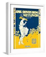 Sheet Music Covers: “April Showers Bring May Flowers” Music by N. and J. Sh-null-Framed Art Print