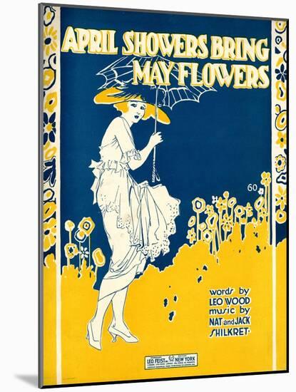 Sheet Music Covers: “April Showers Bring May Flowers” Music by N. and J. Sh-null-Mounted Art Print
