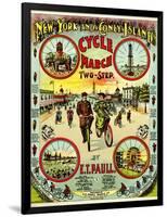 Sheet Music Covers: “New York and Coney Island Cycle March Two-Step” Music-null-Framed Art Print