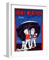Sheet Music Covers: “Rainy Weather” Music and Words by Kay Kyser and Banks Corwin, 1930-null-Framed Art Print