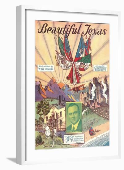 Sheet Music for Beautiful Texas-null-Framed Art Print