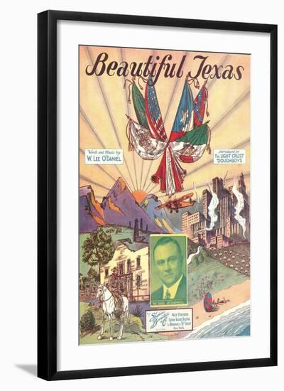 Sheet Music for Beautiful Texas-null-Framed Art Print