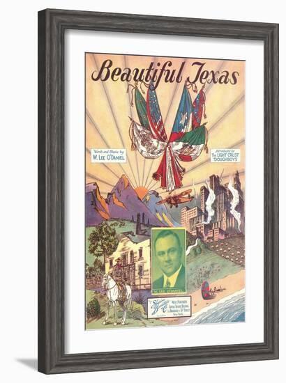 Sheet Music for Beautiful Texas-null-Framed Art Print