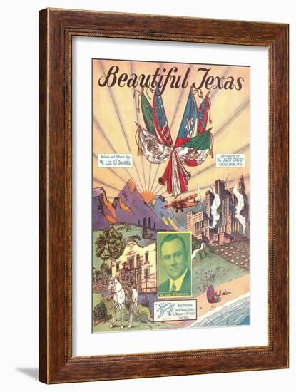 Sheet Music for Beautiful Texas-null-Framed Art Print