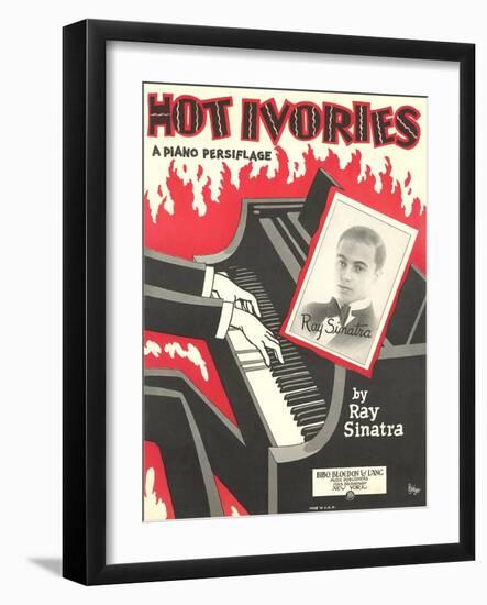 Sheet Music for Hot Ivories-null-Framed Art Print
