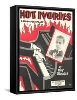 Sheet Music for Hot Ivories-null-Framed Stretched Canvas