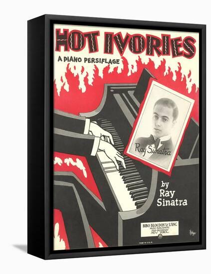 Sheet Music for Hot Ivories-null-Framed Stretched Canvas