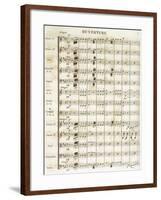 Sheet Music for Idomeneo-null-Framed Giclee Print