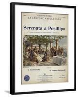 Sheet Music for Neapolitan Song Serenata a Posillipo-null-Framed Giclee Print