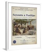 Sheet Music for Neapolitan Song Serenata a Posillipo-null-Framed Giclee Print