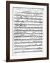 Sheet Music for the Overture to 'Egmont' by Ludwig Van Beethoven, Written Between 1809-10 (Print)-German-Framed Giclee Print