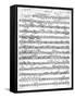 Sheet Music for the Overture to 'Egmont' by Ludwig Van Beethoven, Written Between 1809-10 (Print)-German-Framed Stretched Canvas