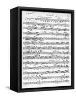 Sheet Music for the Overture to 'Egmont' by Ludwig Van Beethoven, Written Between 1809-10 (Print)-German-Framed Stretched Canvas