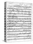 Sheet Music for the Overture to 'Egmont' by Ludwig Van Beethoven, Written Between 1809-10 (Print)-German-Stretched Canvas
