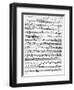 Sheet Music for the Overture to 'Egmont' by Ludwig Van Beethoven, Written Between 1809-10 (Print)-German-Framed Giclee Print