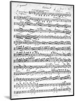 Sheet Music for the Overture to 'Egmont' by Ludwig Van Beethoven, Written Between 1809-10 (Print)-German-Mounted Giclee Print