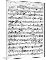 Sheet Music for the Overture to 'Egmont' by Ludwig Van Beethoven, Written Between 1809-10 (Print)-German-Mounted Giclee Print