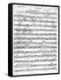 Sheet Music for the Overture to 'Egmont' by Ludwig Van Beethoven, Written Between 1809-10 (Print)-German-Framed Stretched Canvas