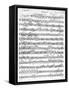 Sheet Music for the Overture to 'Egmont' by Ludwig Van Beethoven, Written Between 1809-10 (Print)-German-Framed Stretched Canvas