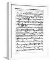 Sheet Music for the Overture to 'Egmont' by Ludwig Van Beethoven, Written Between 1809-10 (Print)-German-Framed Giclee Print