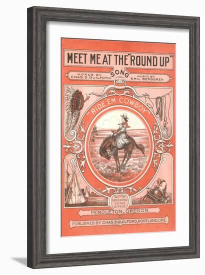 Sheet Music for the Round Up-null-Framed Art Print