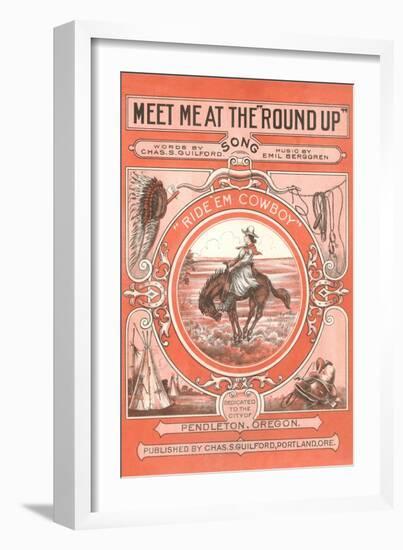 Sheet Music for the Round Up-null-Framed Art Print