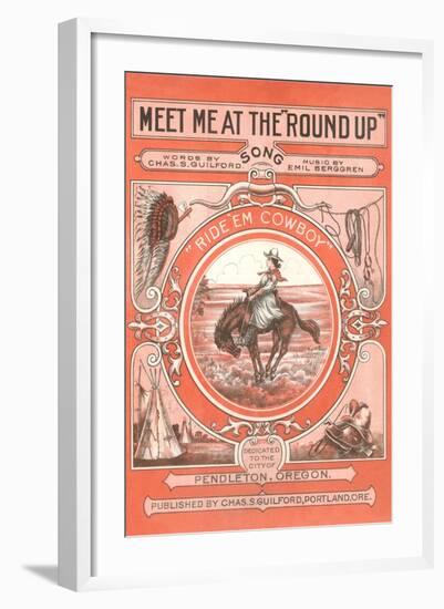 Sheet Music for the Round Up-null-Framed Art Print