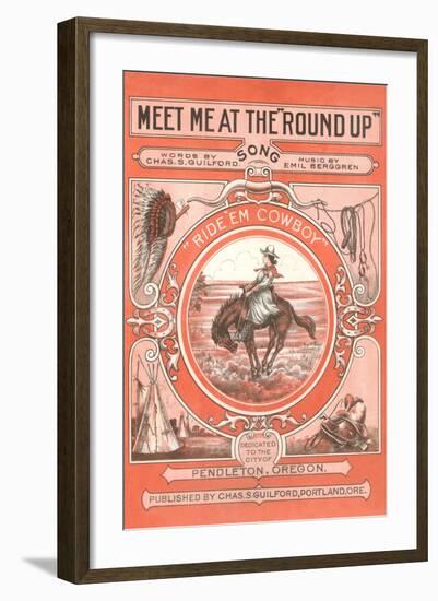 Sheet Music for the Round Up-null-Framed Art Print