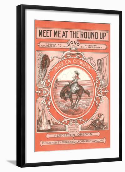 Sheet Music for the Round Up-null-Framed Art Print